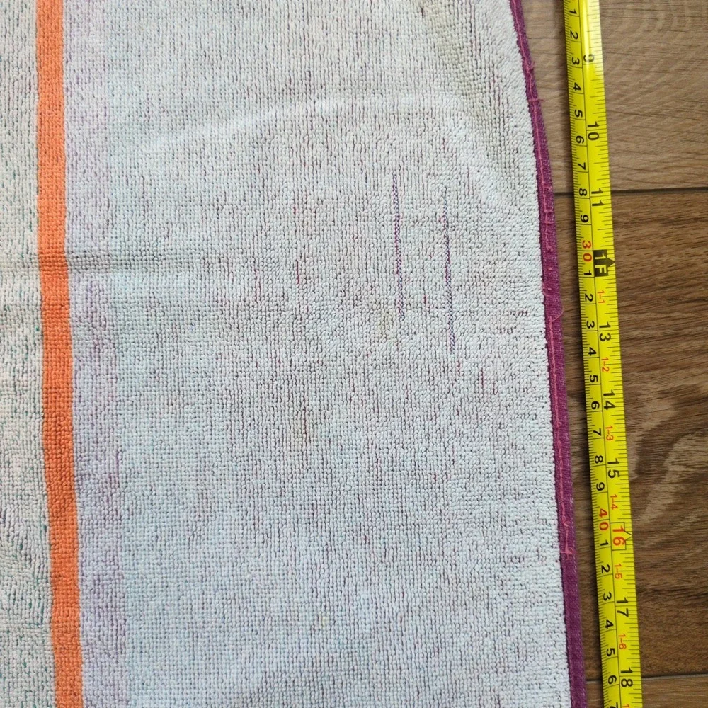 Vintage Striped Sea Sheel Beach Towel Bold Retro Coastal Funky Bright 28 x 52